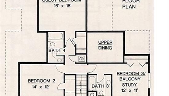 Upper level floor plan